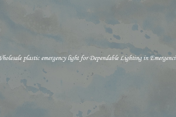 Wholesale plastic emergency light for Dependable Lighting in Emergencies