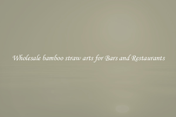 Wholesale bamboo straw arts for Bars and Restaurants