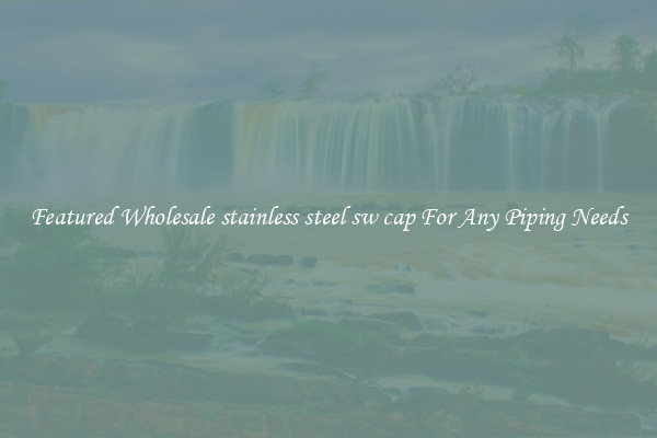 Featured Wholesale stainless steel sw cap For Any Piping Needs