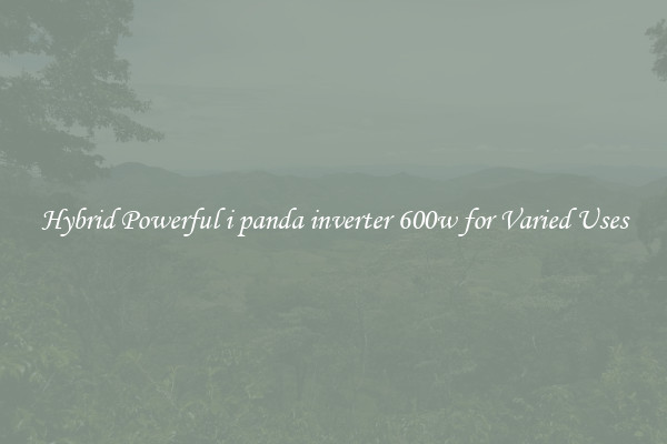 Hybrid Powerful i panda inverter 600w for Varied Uses