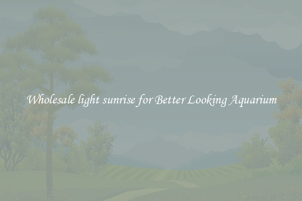 Wholesale light sunrise for Better Looking Aquarium