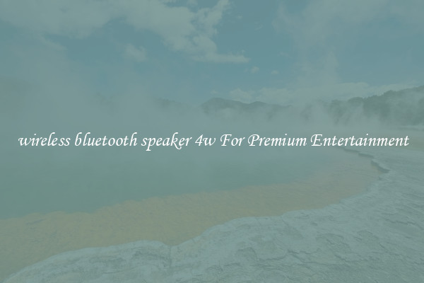wireless bluetooth speaker 4w For Premium Entertainment