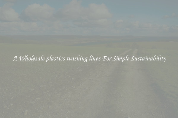  A Wholesale plastics washing lines For Simple Sustainability 