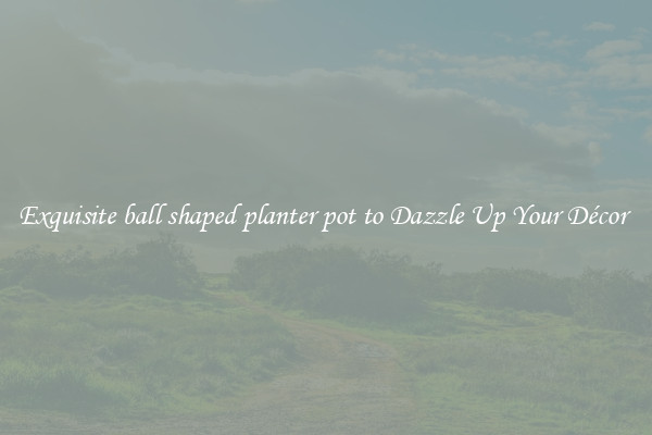 Exquisite ball shaped planter pot to Dazzle Up Your Décor 