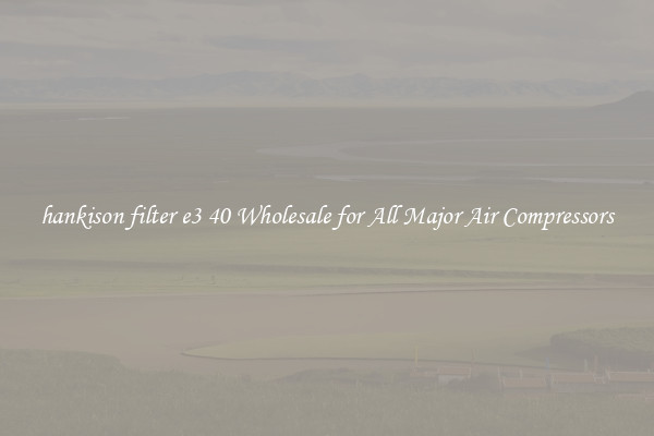 hankison filter e3 40 Wholesale for All Major Air Compressors