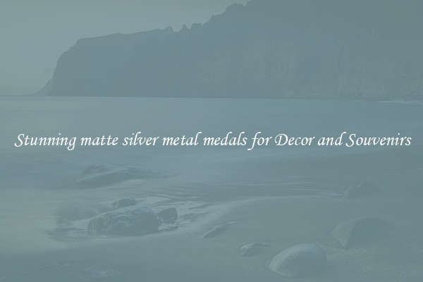 Stunning matte silver metal medals for Decor and Souvenirs