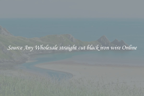 Source Any Wholesale straight cut black iron wire Online