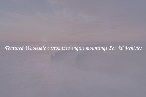 Featured Wholesale customized engine mountings For All Vehicles