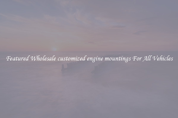 Featured Wholesale customized engine mountings For All Vehicles
